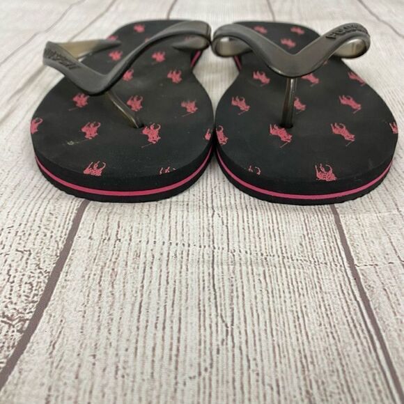 Polo sport logo flip flops sz 8 women - Picture 3 of 6